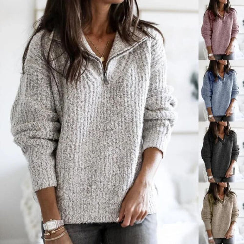 Helvano | Strickpullover mit Half-Zip für Damen