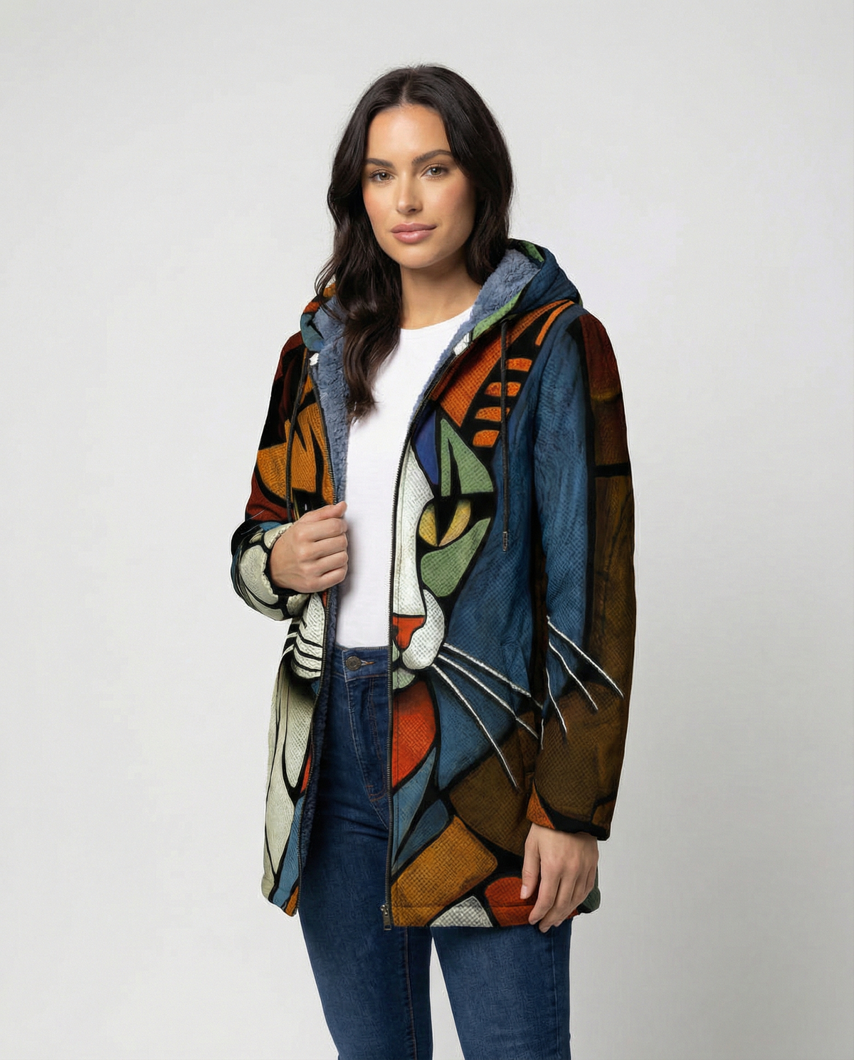 Helvano | Bunte Bedruckte Jacke für Damen