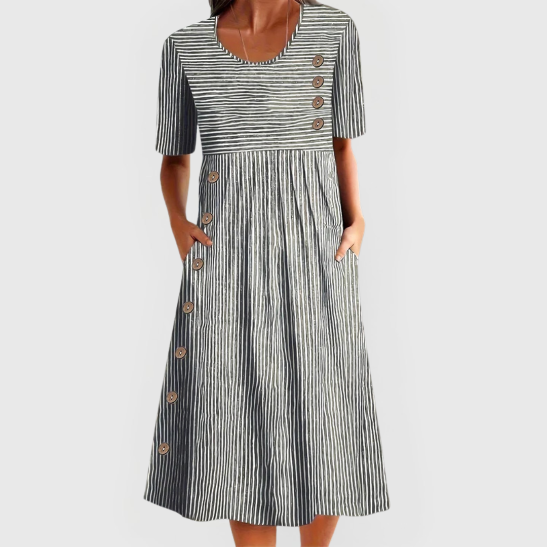Helvano | Gestreiftes Midikleid für Damen