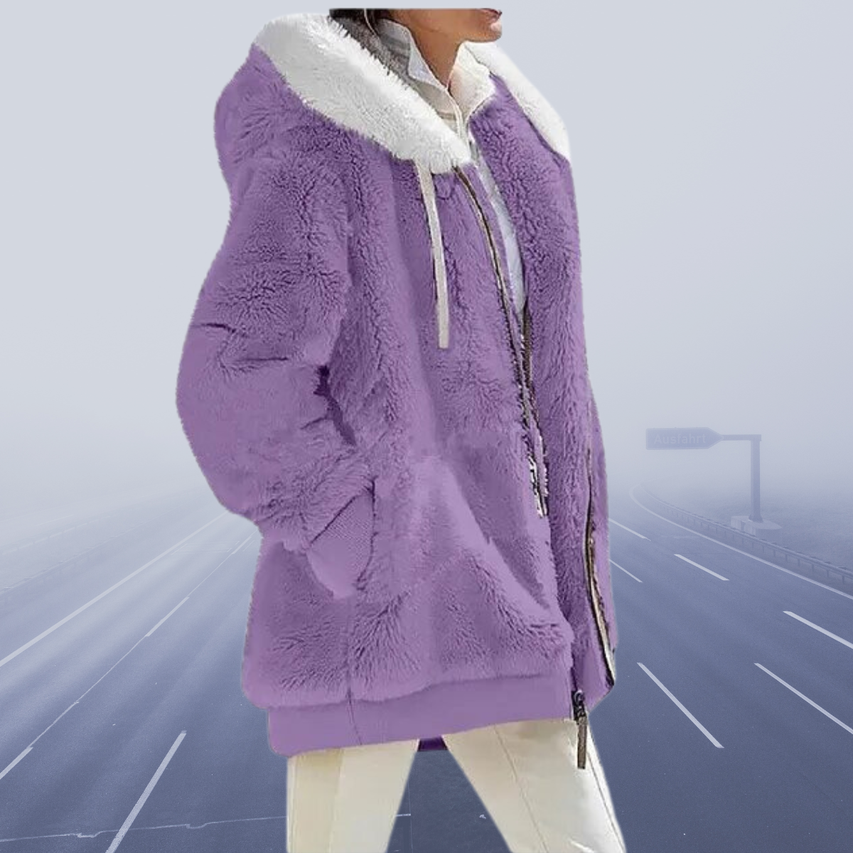Helvano | Lässige Fleece-Kapuzenjacke für Damen