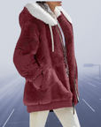 Helvano | Lässige Fleece-Kapuzenjacke für Damen