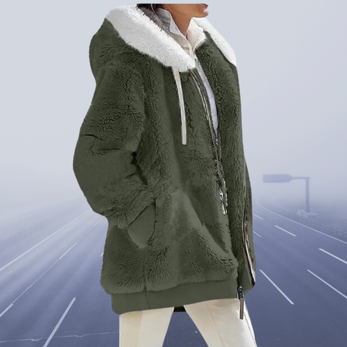 Helvano | Lässige Fleece-Kapuzenjacke für Damen