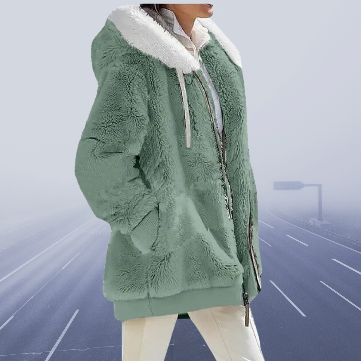 Helvano | Lässige Fleece-Kapuzenjacke für Damen
