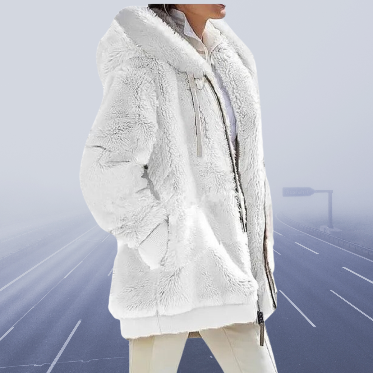 Helvano | Lässige Fleece-Kapuzenjacke für Damen