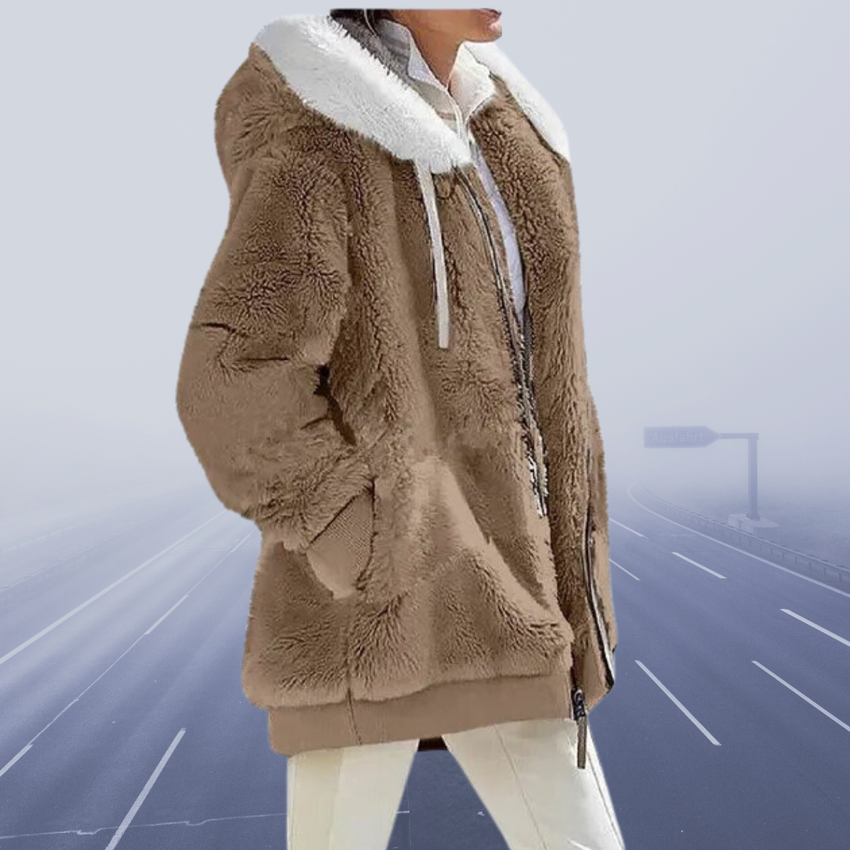 Helvano | Lässige Fleece-Kapuzenjacke für Damen