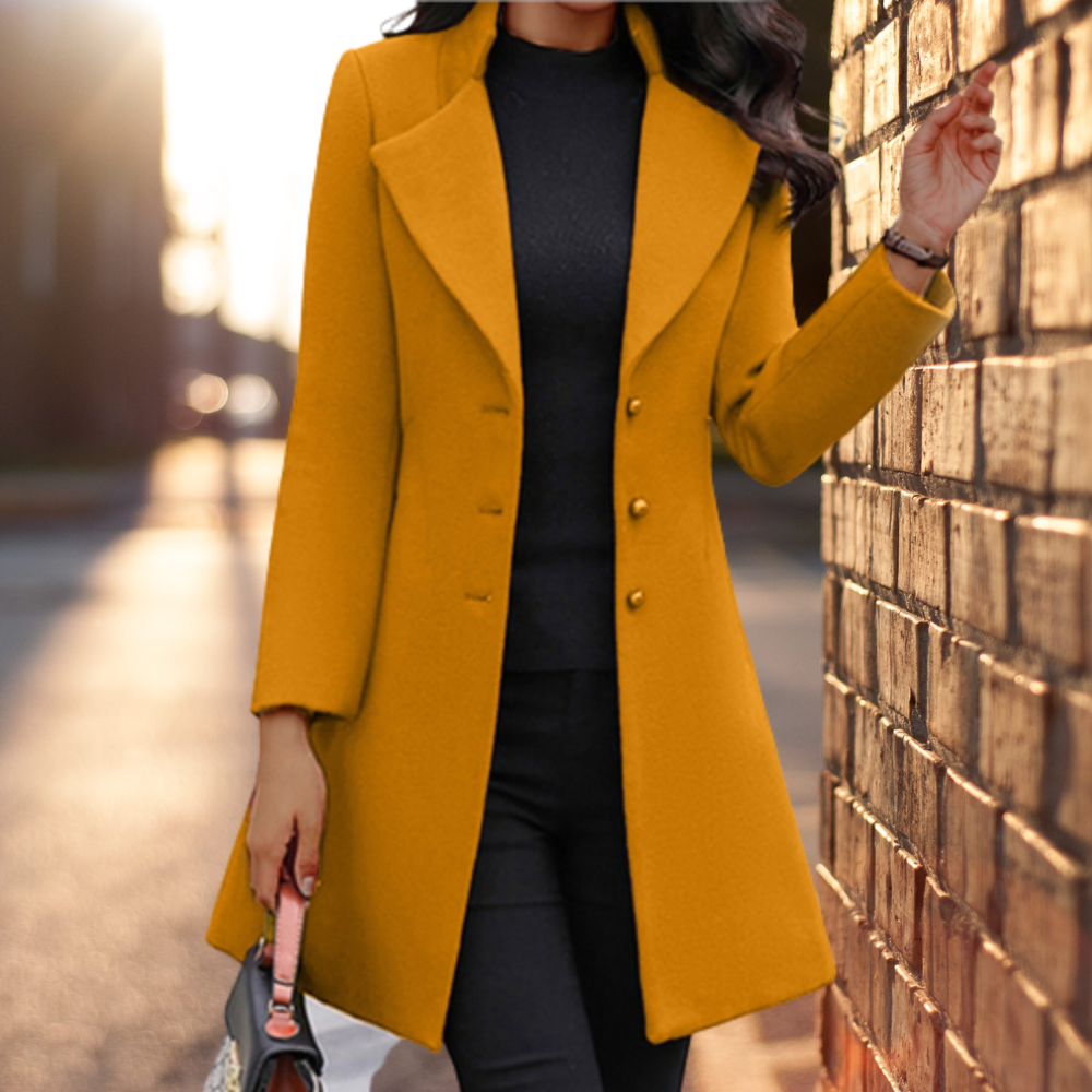 Helvano | Eleganter langer Mantel für Damen