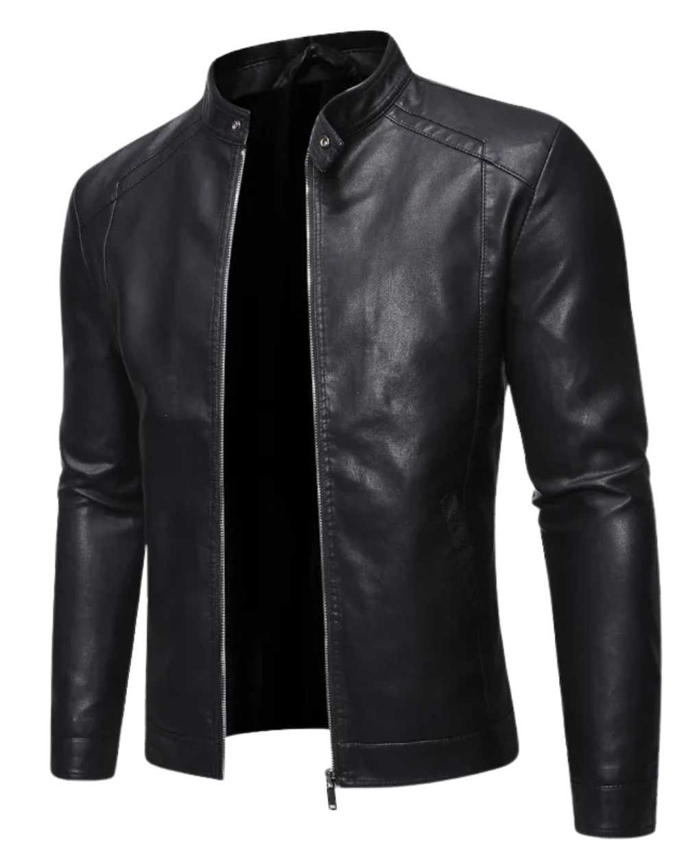 Helvano | Lederjacke mit Stehkragen für Herren