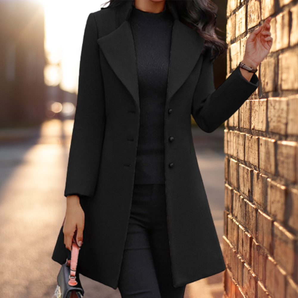 Helvano | Eleganter langer Mantel für Damen