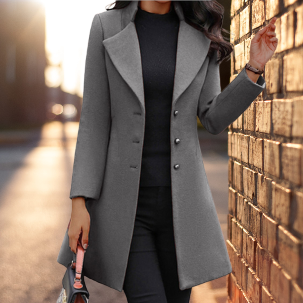 Helvano | Eleganter langer Mantel für Damen