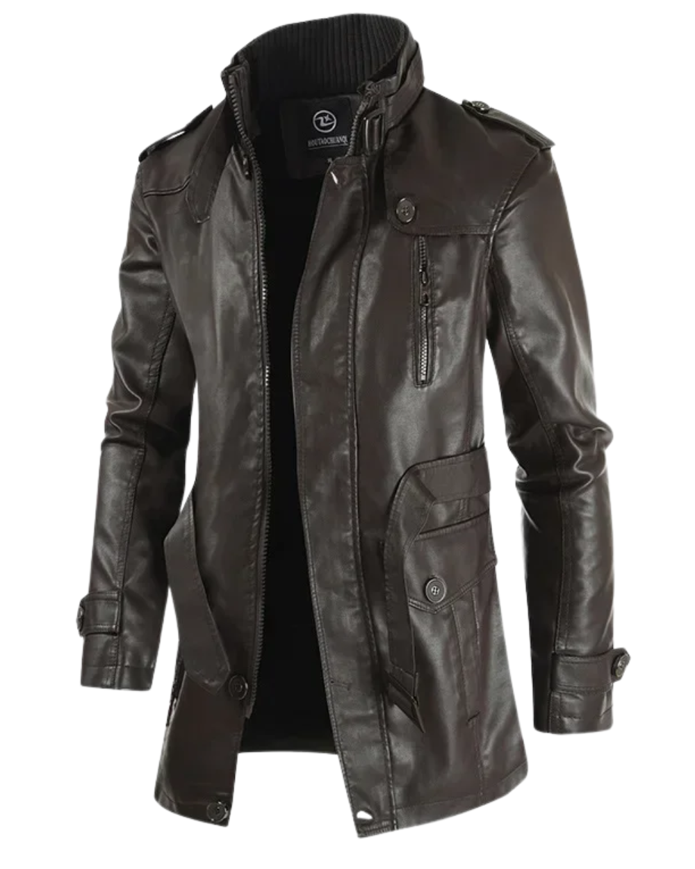 Helvano | Lange Bikerjacke aus Leder für Herren