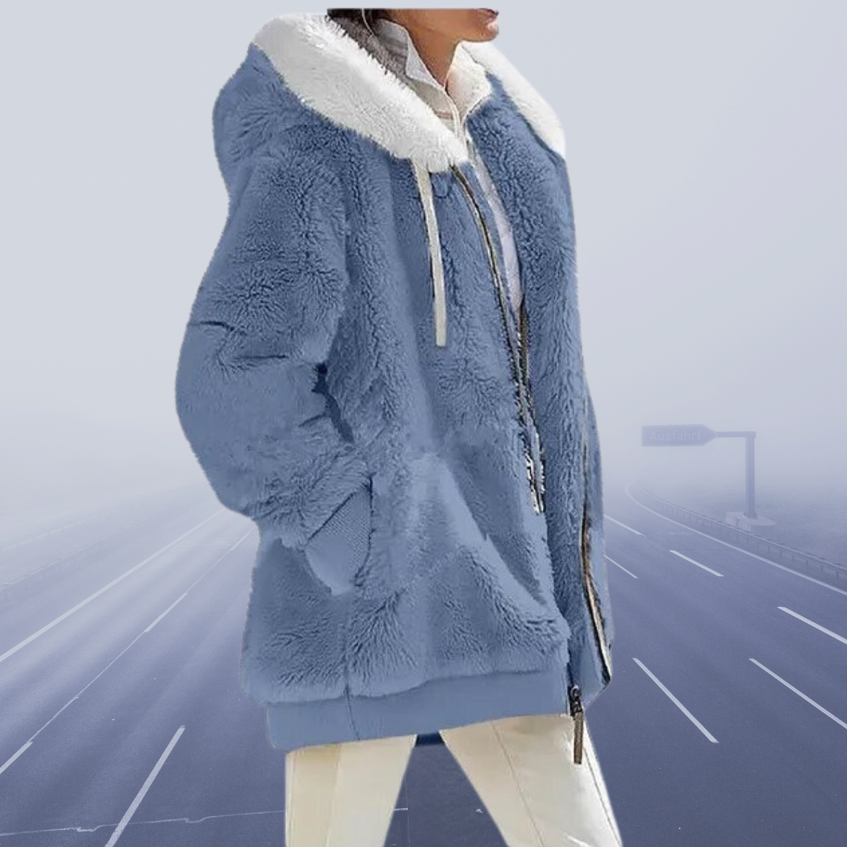 Helvano | Lässige Fleece-Kapuzenjacke für Damen