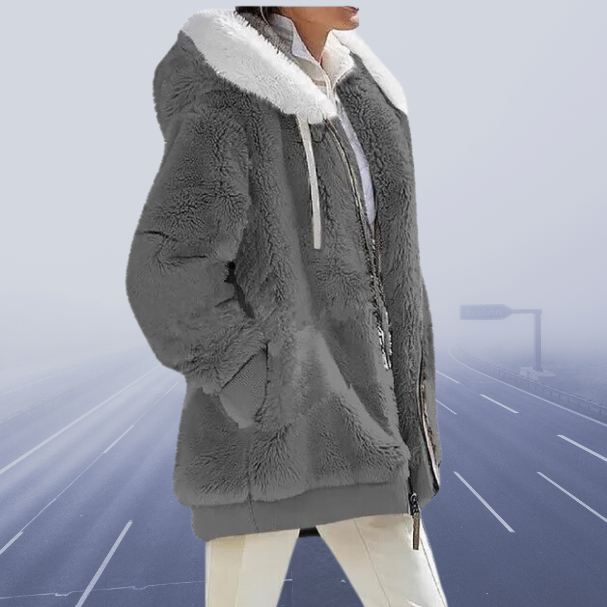 Helvano | Lässige Fleece-Kapuzenjacke für Damen