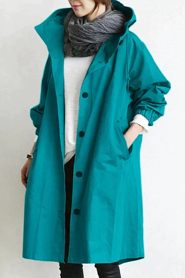 Helvano | Trenchcoat mit Kapuze für Damen