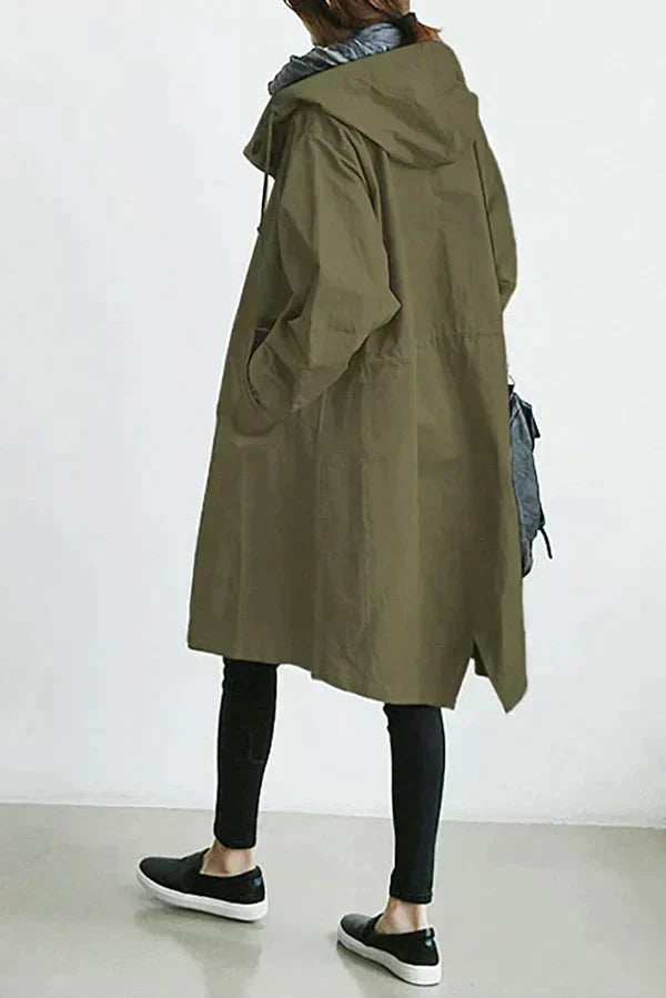 Helvano | Trenchcoat mit Kapuze für Damen
