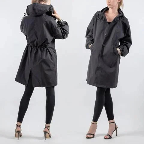 Helvano | Trenchcoat mit Kapuze für Damen