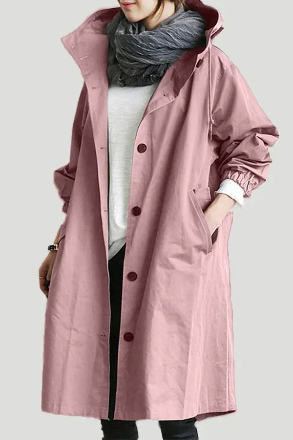 Helvano | Trenchcoat mit Kapuze für Damen