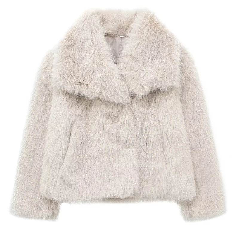 Helvano | Warme Kunstpelzjacke für Damen