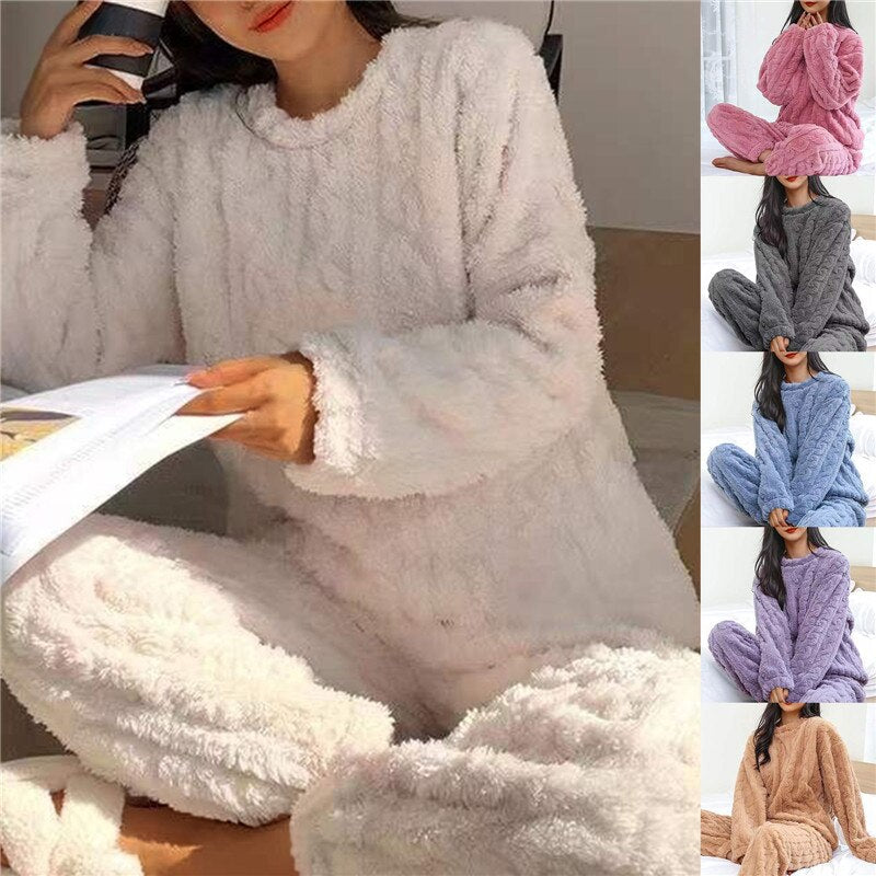 Helvano | Kuscheliges Fleece-Pyjama-Set für Damen