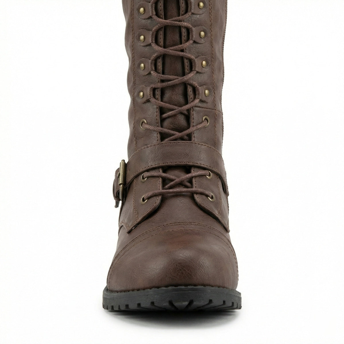 Helvano | Retro-Schnürstiefel mit Schnalle für Damen