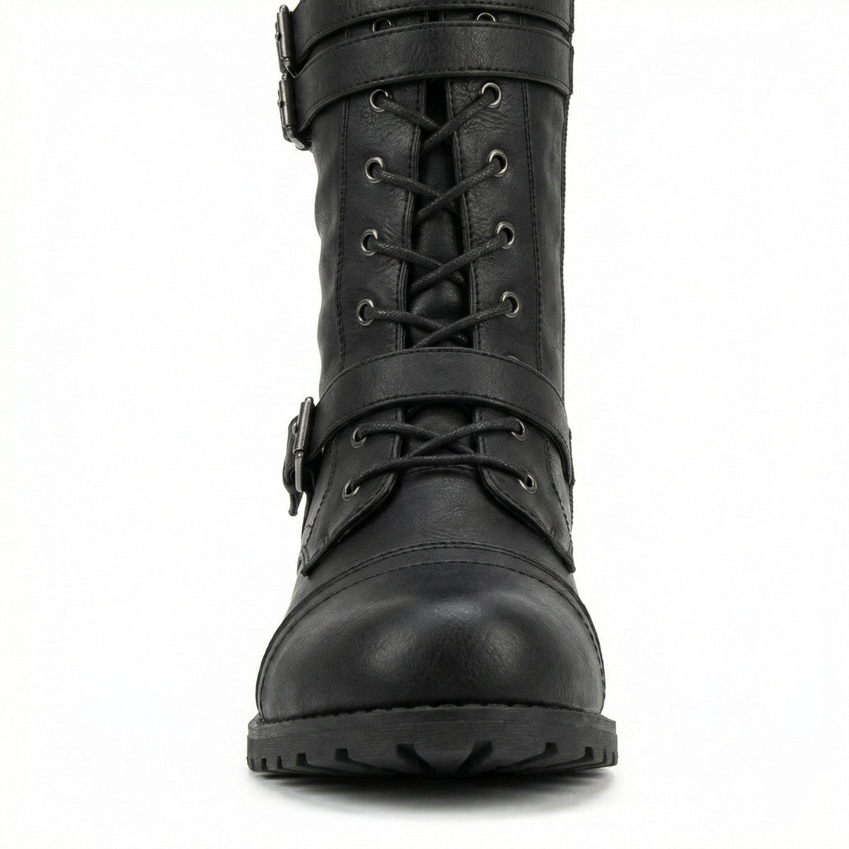 Helvano | Retro-Schnürstiefel mit Schnalle für Damen