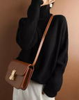 Helvano | Lockere Rollkragen-Strickjacke für Damen
