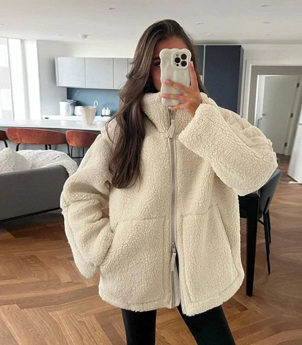 Helvano | Damenjacke mit Stehkragen in Beige
