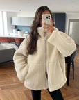 Helvano | Damen Jacke in Lammwoll-Optik