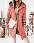 Helvano | Lange Strickjacke mit Kapuze für Damen