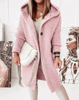 Helvano | Lange Strickjacke mit Kapuze für Damen