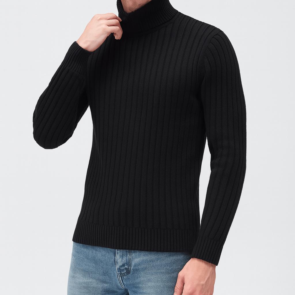 Helvano | Schmaler Merinowoll-Rollkragenpullover für Herren