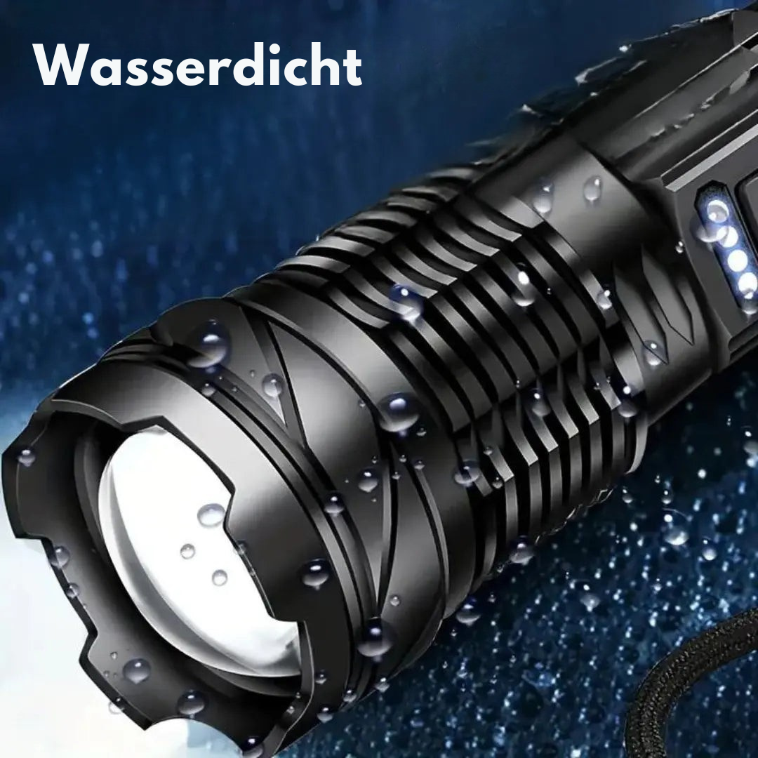 Helvano | Militär-Taschenlampe LED USB-Aufladbar