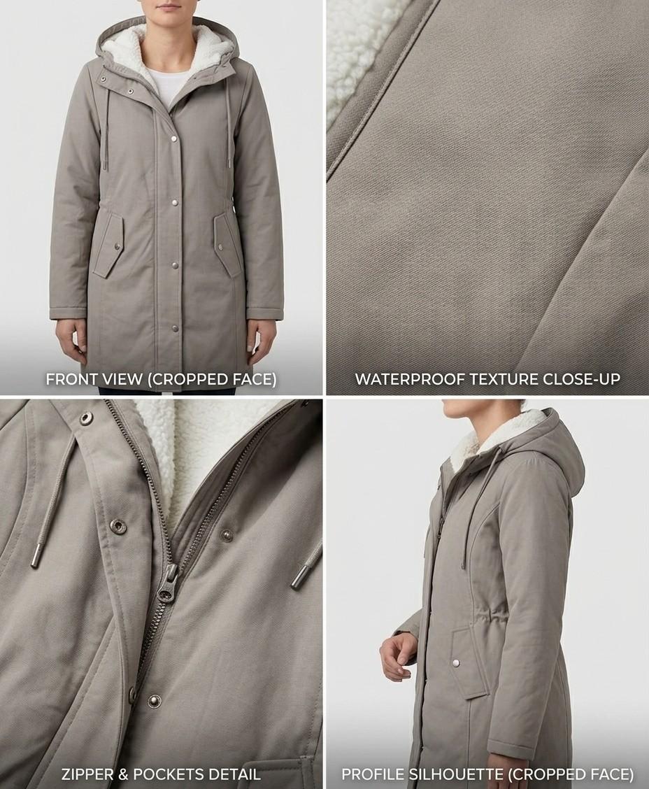 Helvano | Fleece-gefütterte Winterparka für Damen