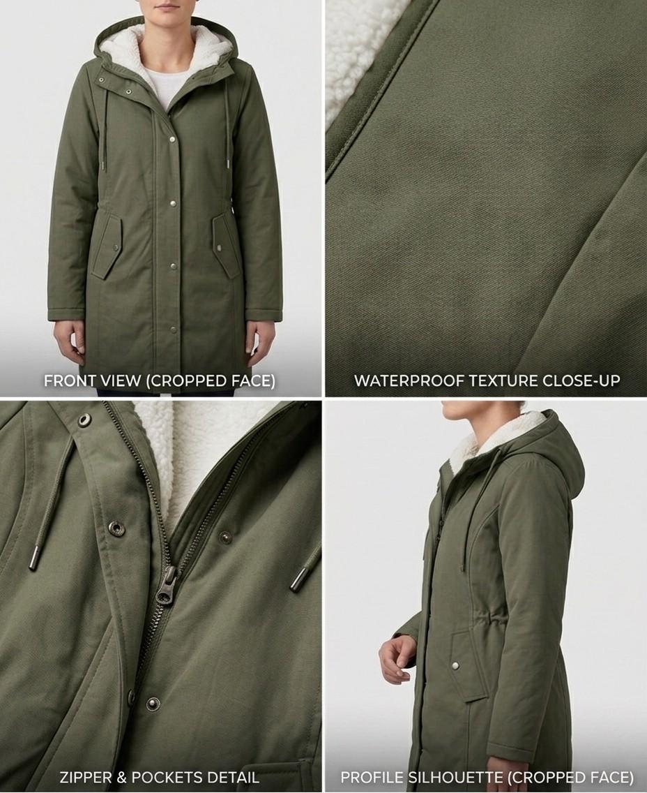 Helvano | Fleece-gefütterte Winterparka für Damen
