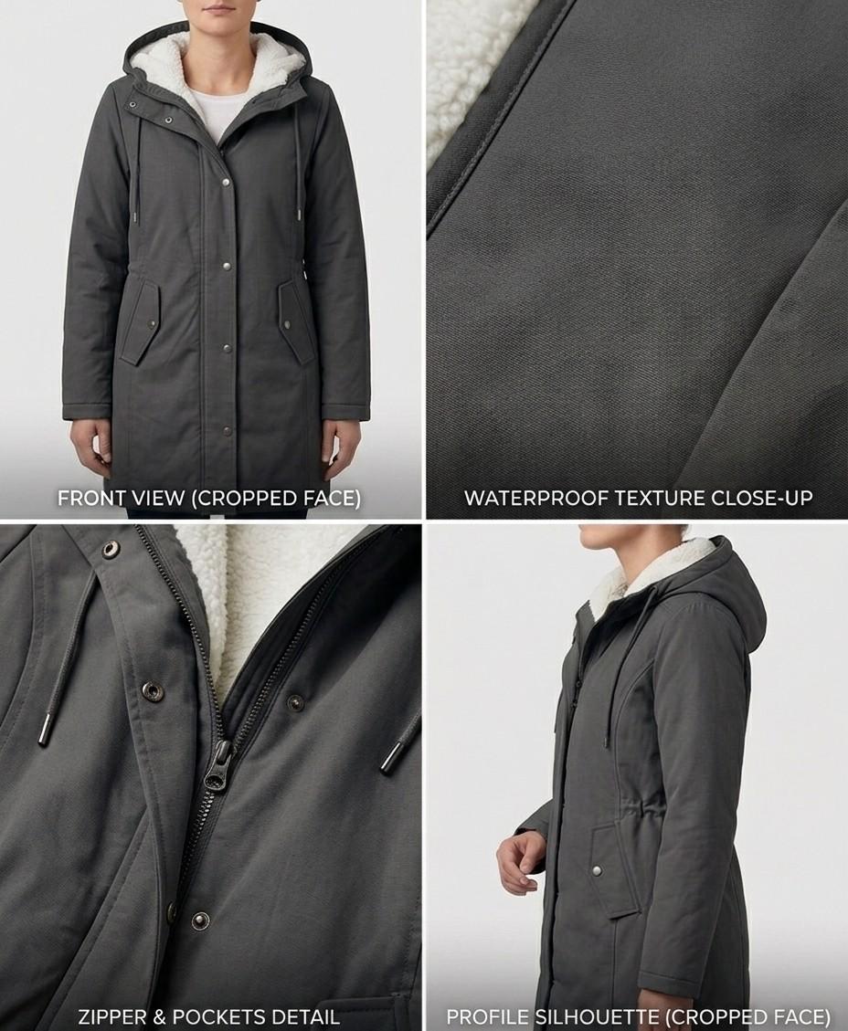 Helvano | Fleece-gefütterte Winterparka für Damen