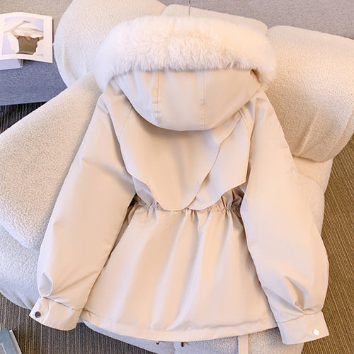 Helvano | Winterjacke mit Kapuze und Kunstpelz für Damen