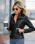Helvano | Bikerjacke mit Stehkragen für Damen