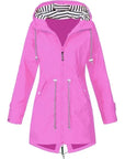 Helvano | Damen Trenchcoat mit Kapuze und Kordelzug