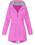 Helvano | Damen Trenchcoat mit Kapuze und Kordelzug