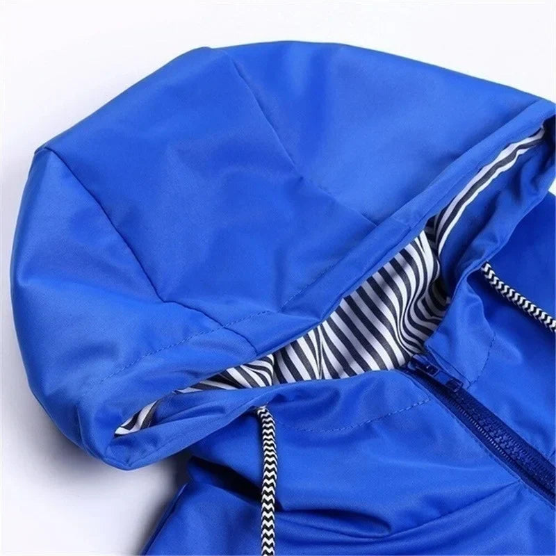 Helvano | Damen Trenchcoat mit Kapuze und Kordelzug