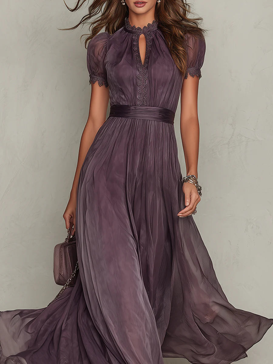 Helvano | Vintage-Sommerkleid für Damen in Violett