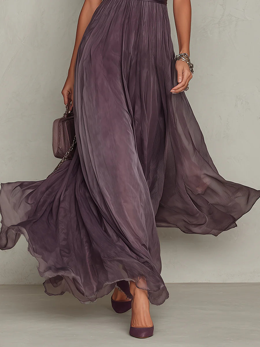 Helvano | Vintage-Sommerkleid für Damen in Violett