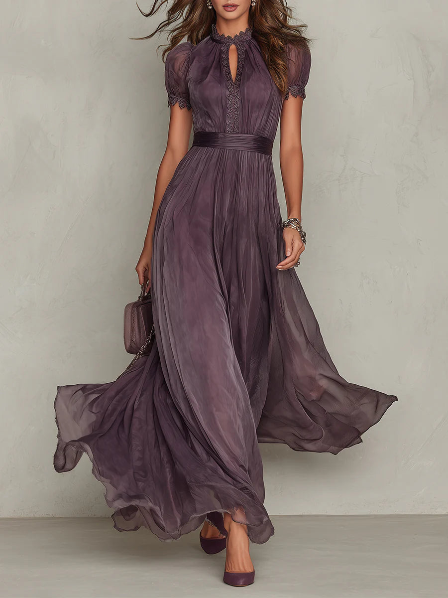 Helvano | Vintage-Sommerkleid für Damen in Violett