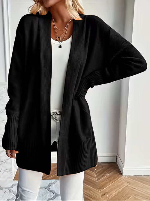 Helvano | Lockere offene Strickjacke für Damen