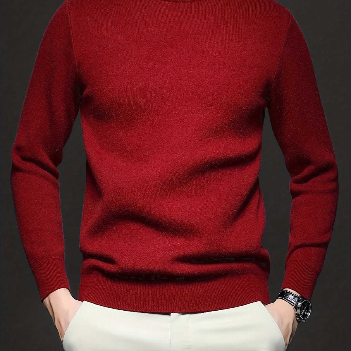 Helvano | Strickpullover mit Stehkragen für Herren