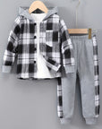 Helvano | 2-teiliges Jungen-Set mit Karo-Hoodie und Jogginghose