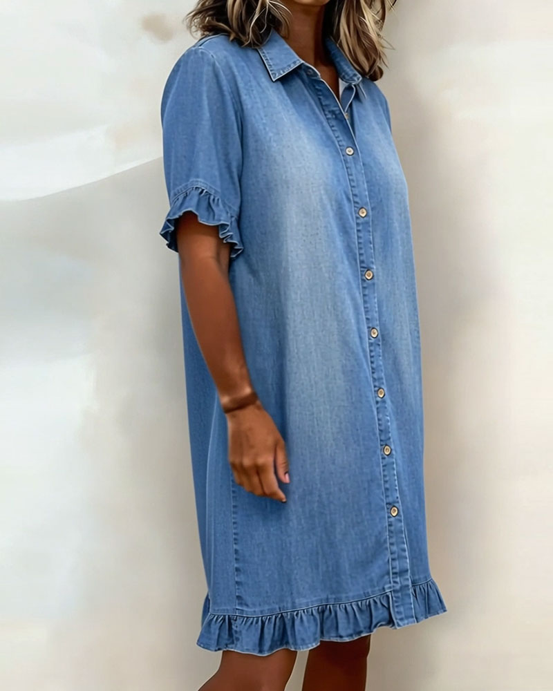 Helvano | Jeanskleid mit Knopfleiste für Damen