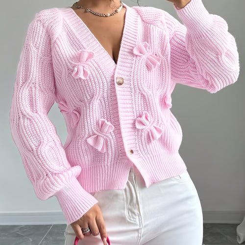 Helvano | Strickjacke mit Schleifendetail für Damen