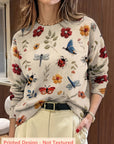Helvano | Strickpullover mit Blumenprint für Damen