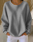 Helvano | Oversized Waffelstrick-Pullover für Damen