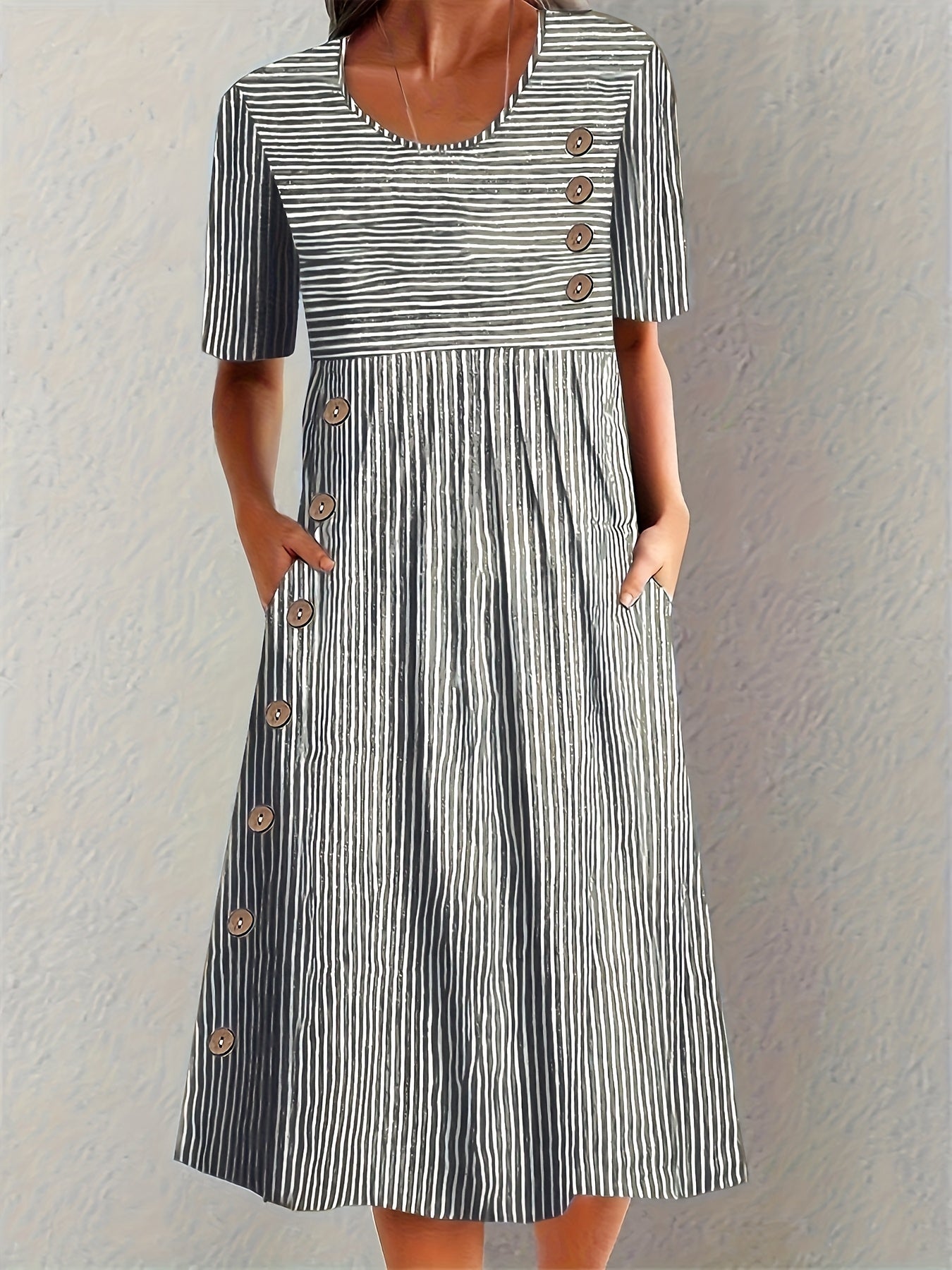 Helvano | Gestreiftes Sommerkleid für Damen